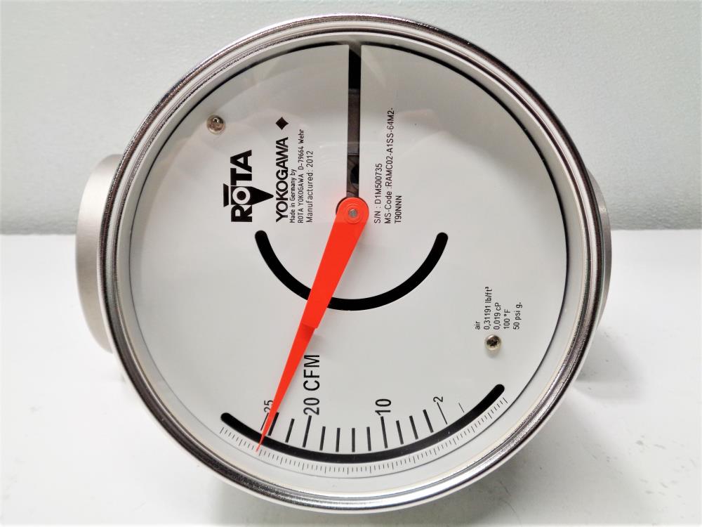 Rota Yokogawa 1" 150# Stainless Rotameter RAMC02-A1SS-64M2-T90NNN